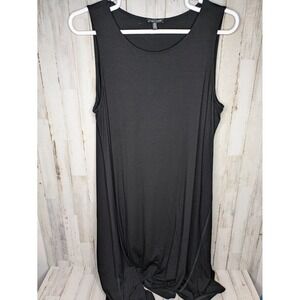 Eileen Fisher XL Sleeveless Black Maxi Dress Stretch Viscose‎ Blend